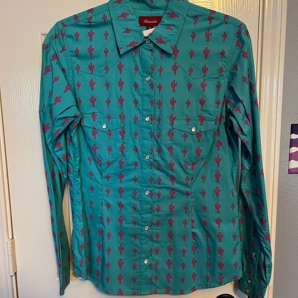 Panhandle pearl snap button up with tags